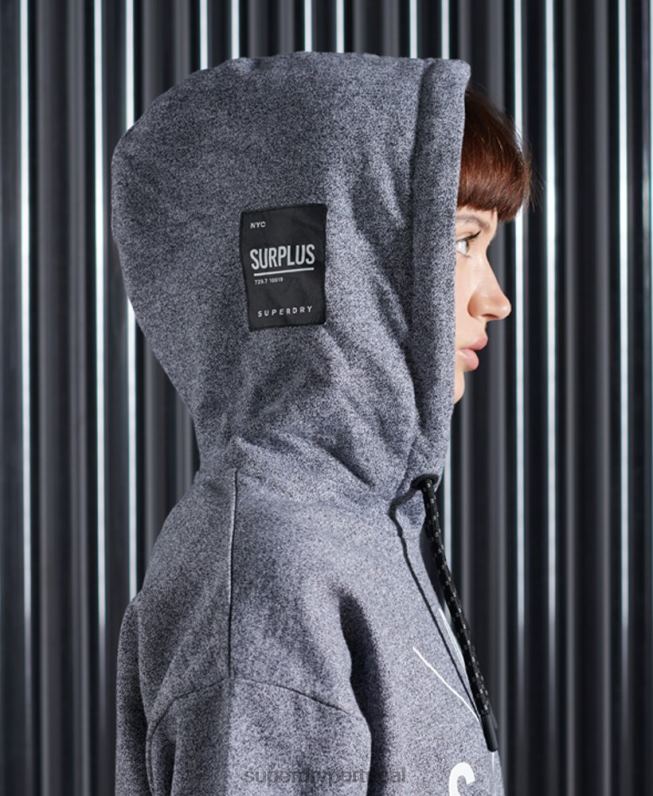 moletom excedente mulheres cinza roupas Superdry 2208H6088