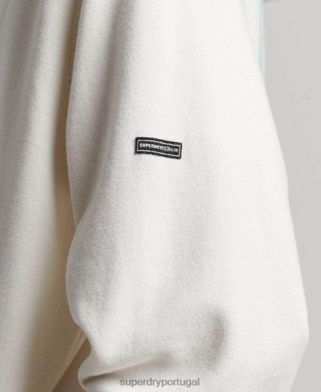 moletom folk nômade mulheres branco roupas Superdry 2208H3410