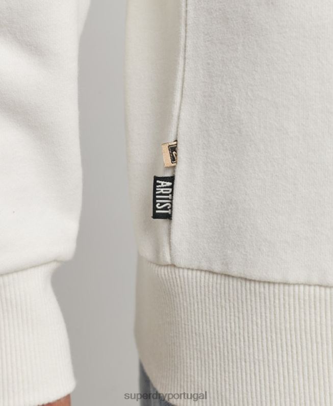 moletom folk nômade mulheres branco roupas Superdry 2208H3436