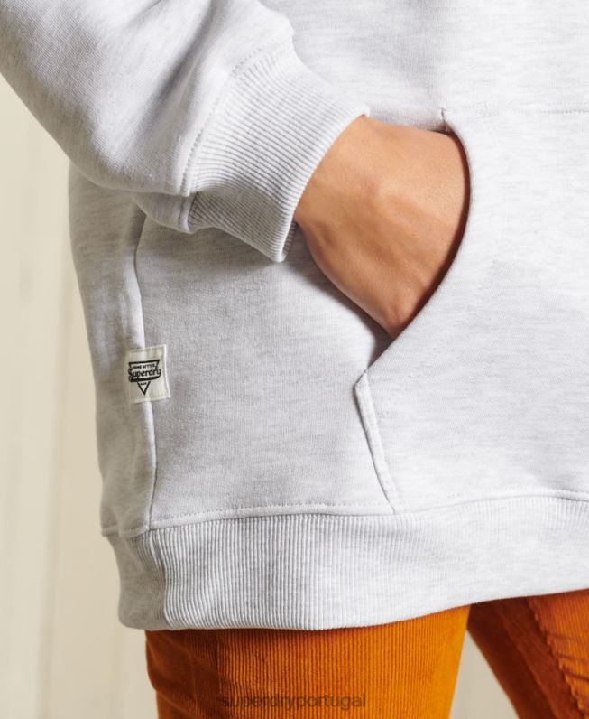 moletom gráfico boho ana mulheres cinza claro roupas Superdry 2208H5956