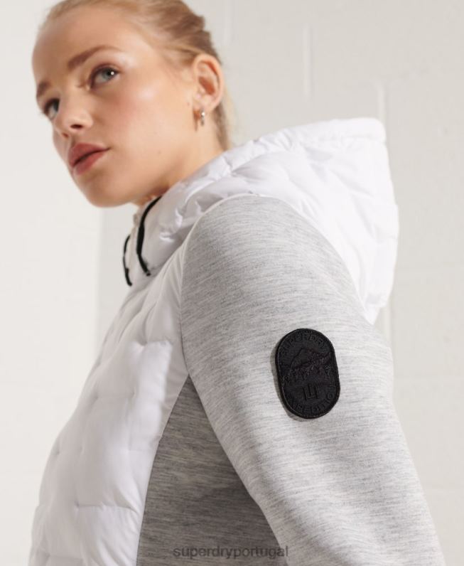 moletom híbrido do sonic da tempestade mulheres branco roupas Superdry 2208H5951