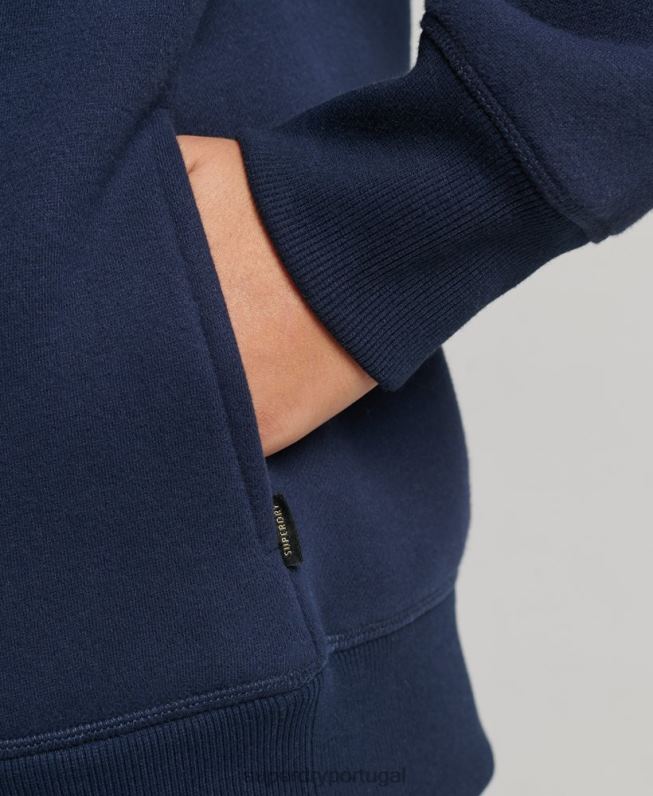 moletom luxuoso com logo bordado mulheres marinha roupas Superdry 2208H6094