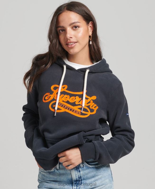 moletom orgulho e artesanato mulheres marinha roupas Superdry 2208H3378