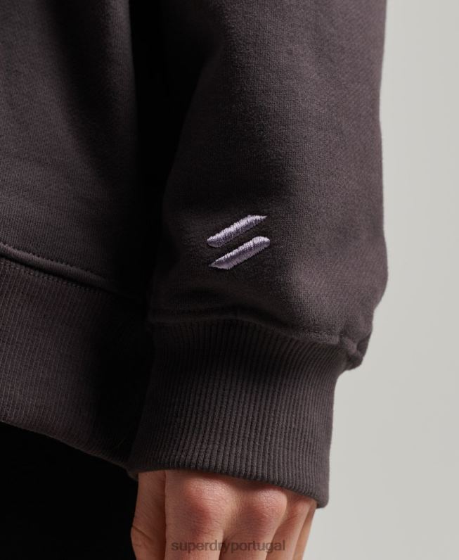 moletom oversized core mulheres cinza roupas Superdry 2208H3394