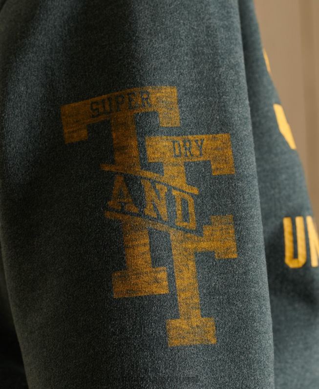 moletom oversized da equipe de atletismo mulheres verde roupas Superdry 2208H6170