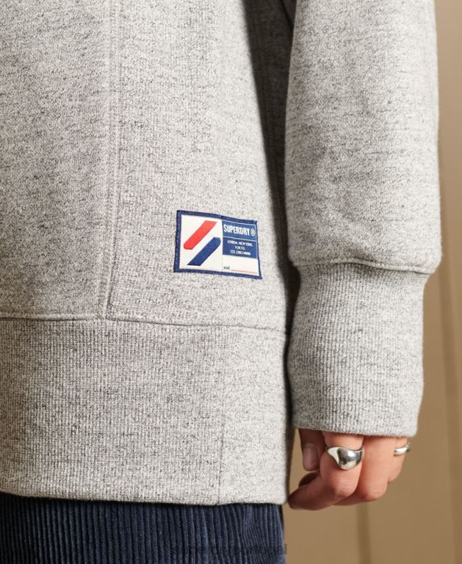 moletom oversized essencial mulheres cinza claro roupas Superdry 2208H6046