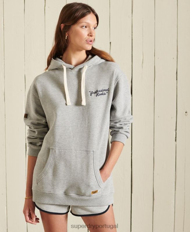 moletom oversized para trabalho mulheres cinza roupas Superdry 2208H6175