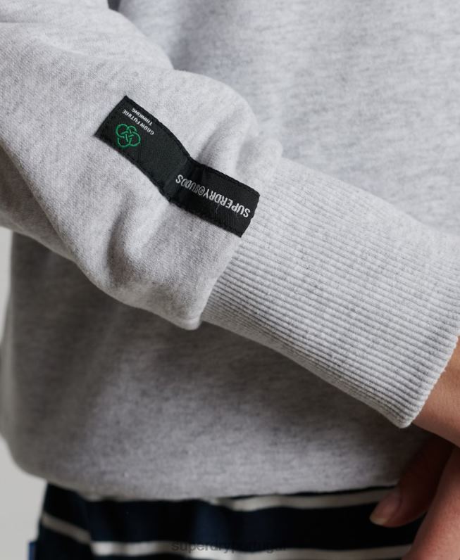moletom reciclado da equipe da cidade mulheres cinza claro roupas Superdry 2208H6089