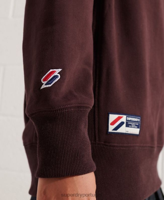 moletom solto da tripulação do time do colégio mulheres vermelho roupas Superdry 2208H5935