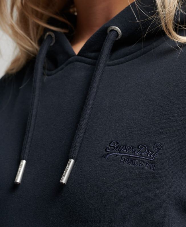 moletom vintage com logo bordado mulheres marinha roupas Superdry 2208H2283