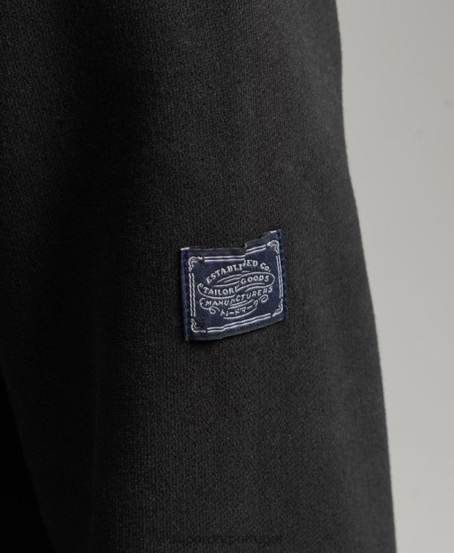 moletom vintage com logo narrativo e strass mulheres preto roupas Superdry 2208H5772