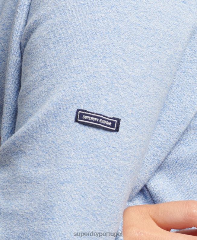 moletom vintage com logo vintage mulheres azul claro roupas Superdry 2208H3397