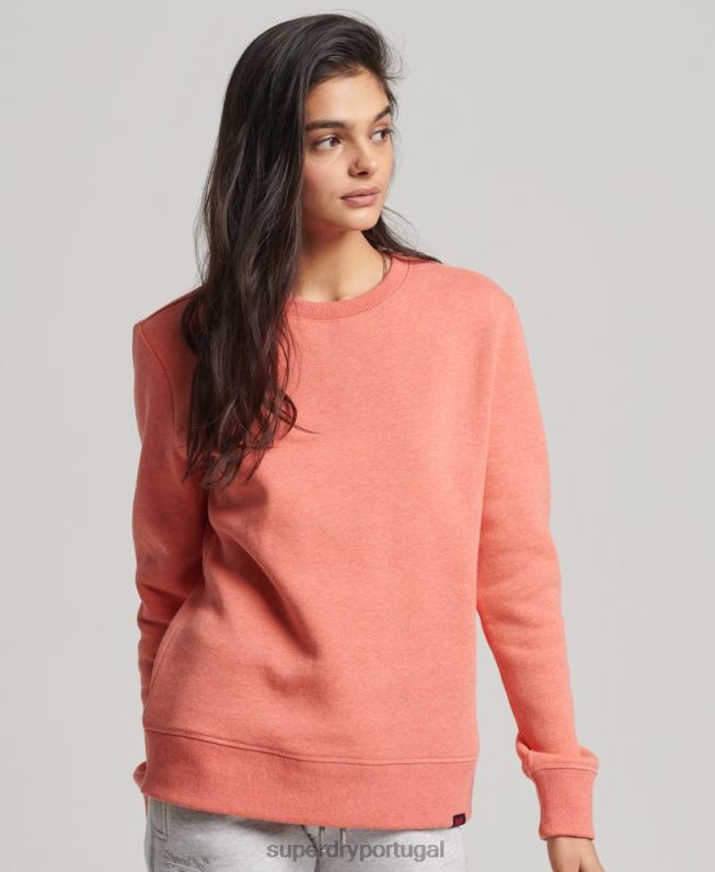 moletom vintage de algodão orgânico mulheres coral roupas Superdry 2208H5868