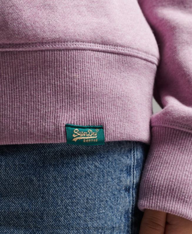 moletom vintage de algodão orgânico mulheres roxo roupas Superdry 2208H5912