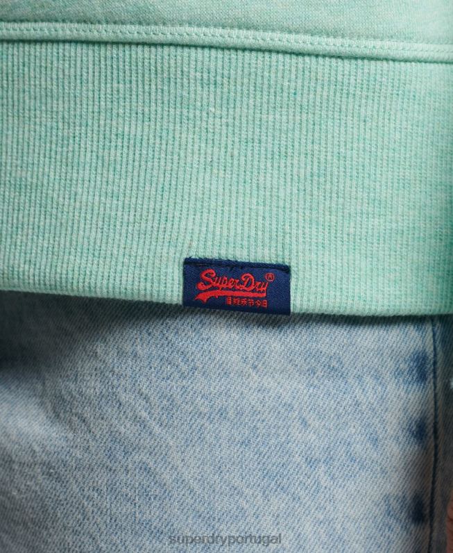 moletom vintage de algodão orgânico mulheres verde roupas Superdry 2208H5855