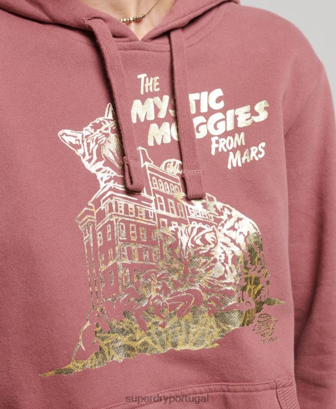 moletom vintage do filme b mulheres rosa roupas Superdry 2208H5774
