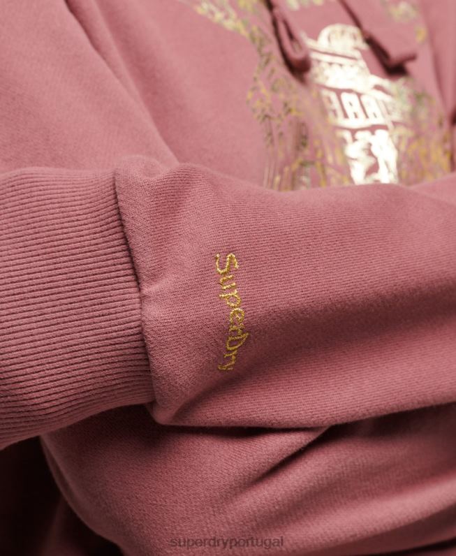 moletom vintage do filme b mulheres rosa roupas Superdry 2208H5774