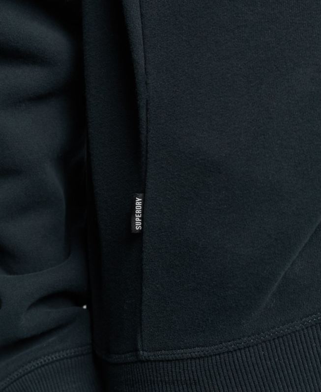 moletom vintage henley de algodão orgânico mulheres marinha roupas Superdry 2208H6649