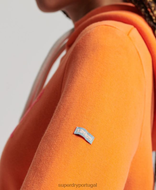 moletom vintage mulheres laranja roupas Superdry 2208H2309