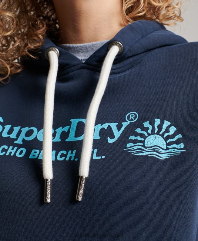 moletom vintage mulheres marinha roupas Superdry 2208H2301
