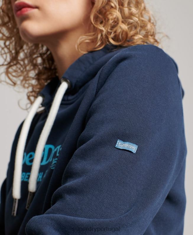moletom vintage mulheres marinha roupas Superdry 2208H2301