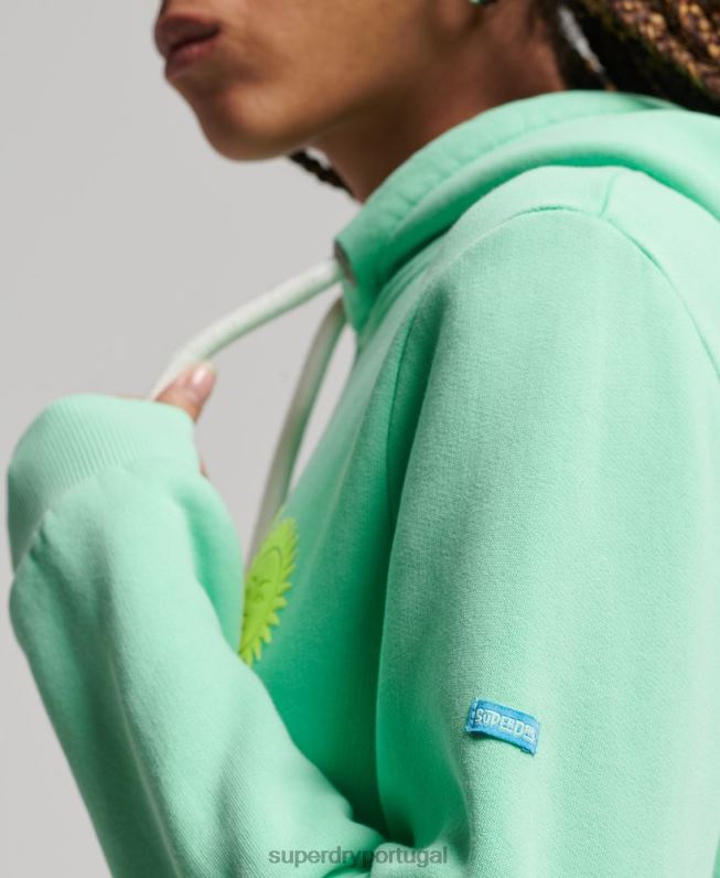 moletom vintage mulheres verde roupas Superdry 2208H2315