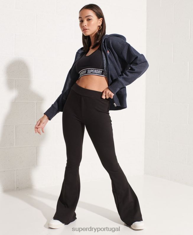 moletom zip code essencial mulheres marinha roupas Superdry 2208H5848