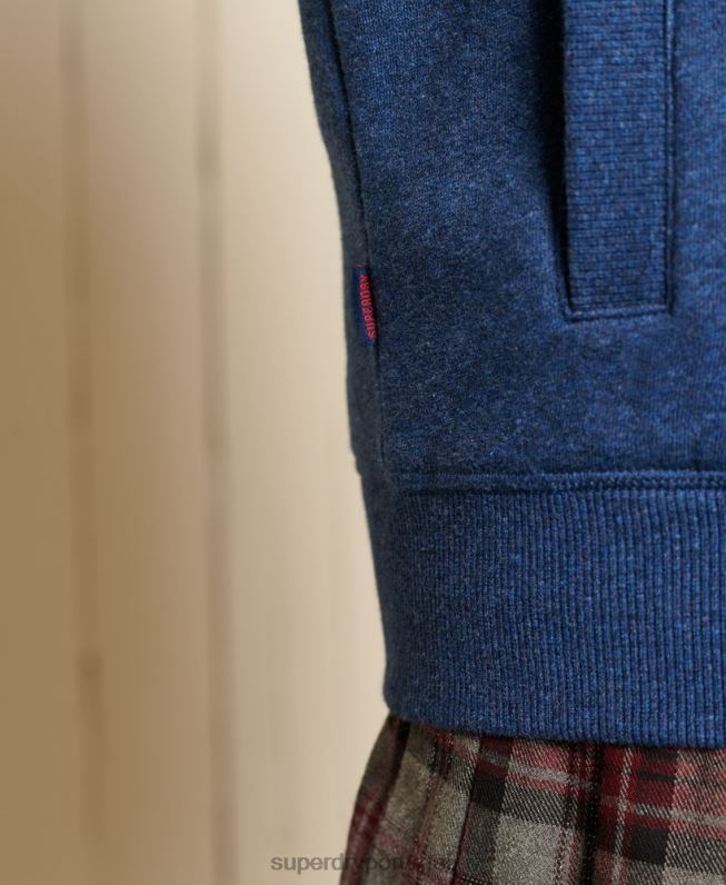 top de trilha com logo vintage bordado solto mulheres azul roupas Superdry 2208H6159