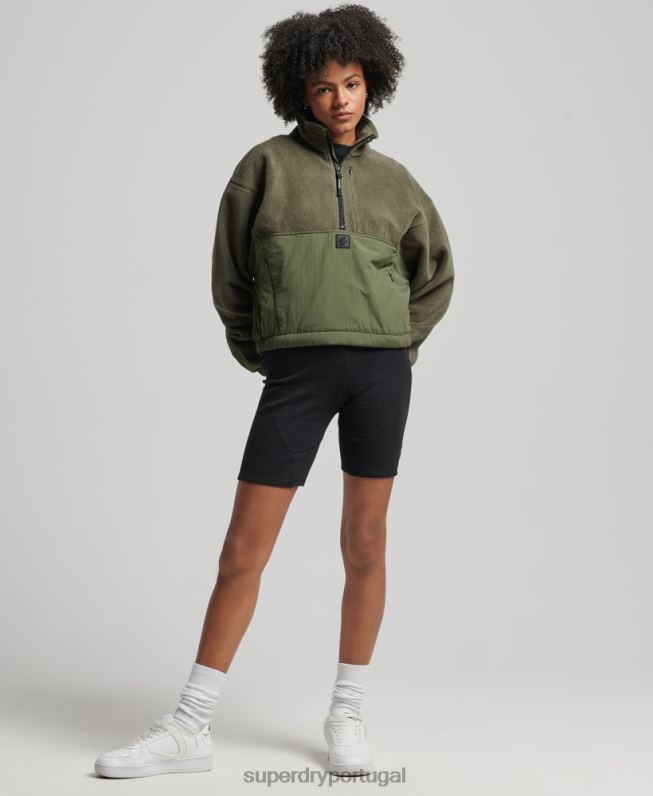 velo híbrido tecnológico mulheres caqui roupas Superdry 2208H5817