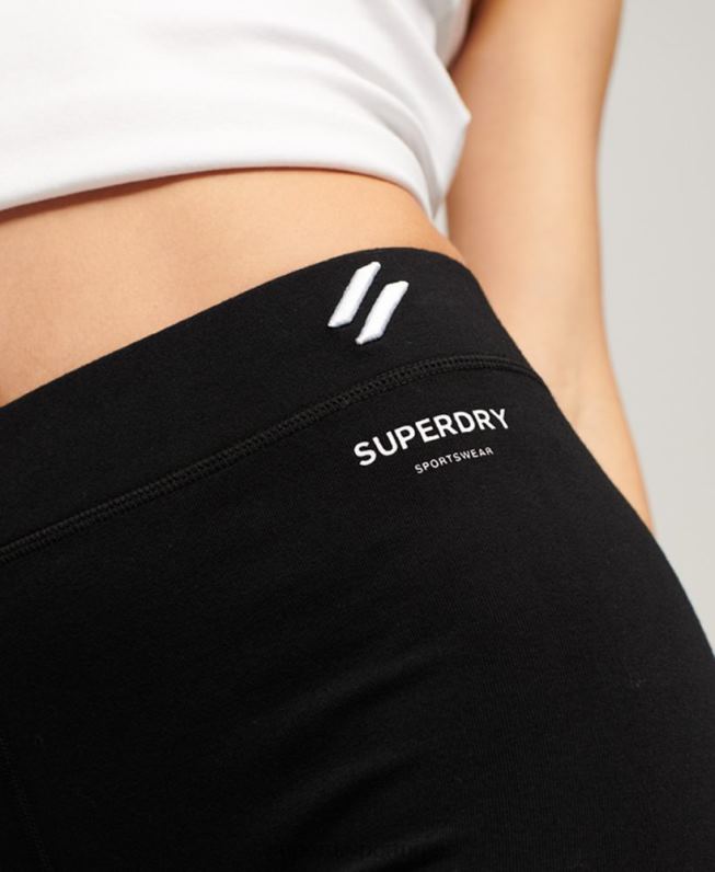 código leggings essenciais mulheres preto roupas Superdry 2208H4057
