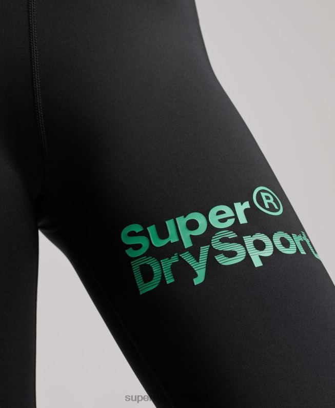 legging cross 7/8 para treino mulheres preto roupas Superdry 2208H4046