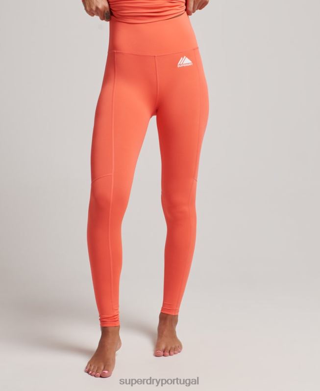 leggings de camada base mulheres coral roupas Superdry 2208H4079