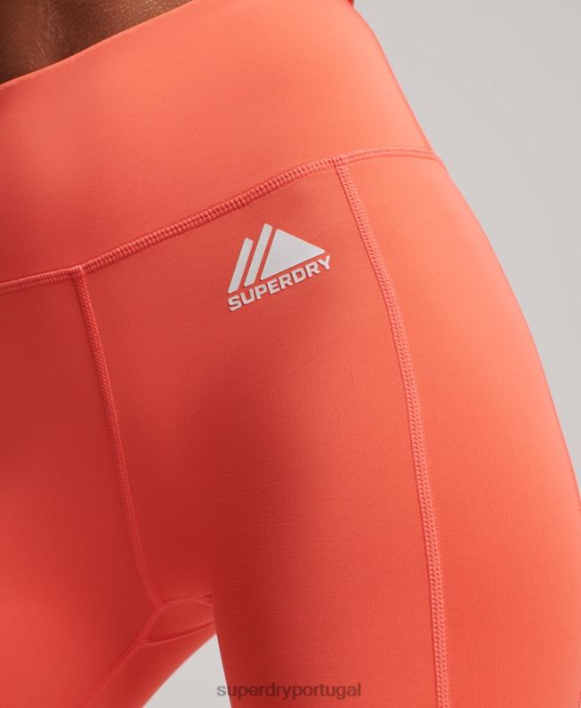 leggings de camada base mulheres coral roupas Superdry 2208H4079