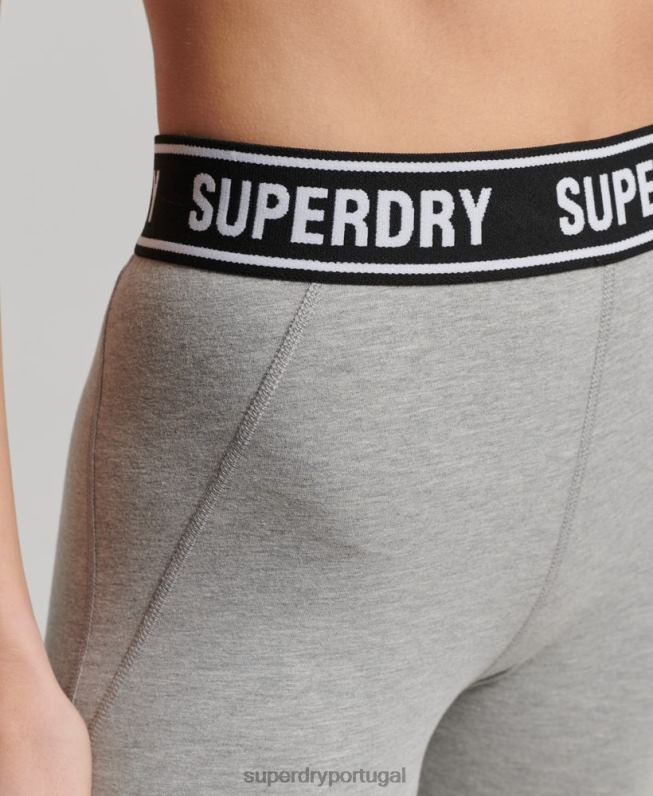leggings de fita independente mulheres cinza roupas Superdry 2208H6585