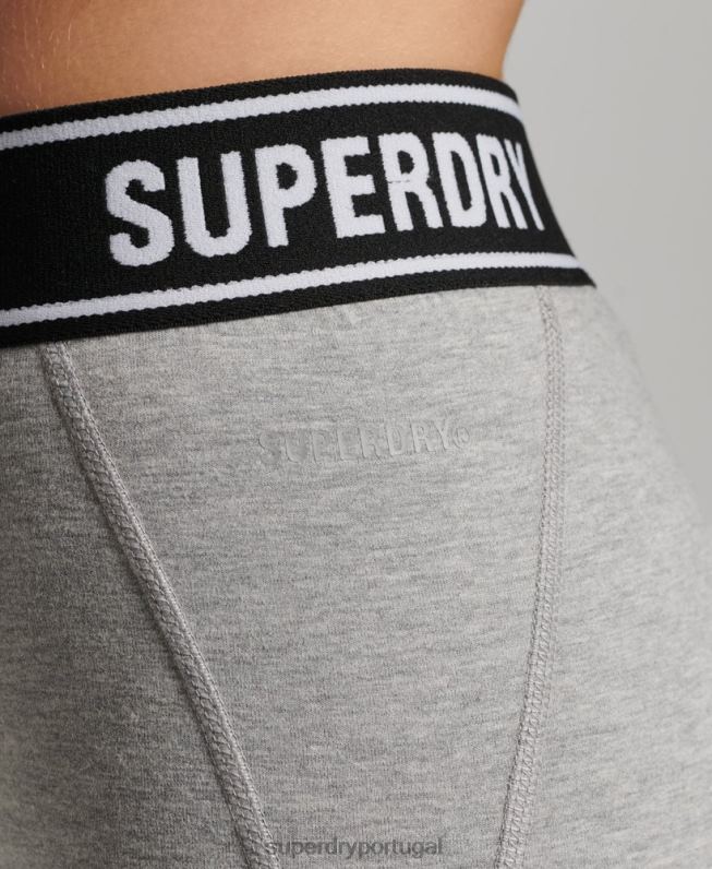 leggings de fita independente mulheres cinza roupas Superdry 2208H6585