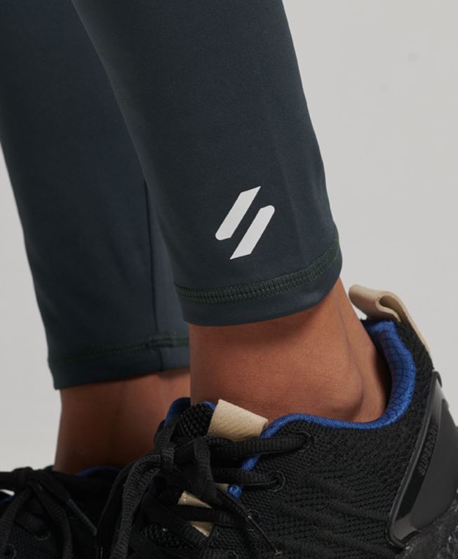 leggings elásticas da marca train mulheres verde roupas Superdry 2208H4072