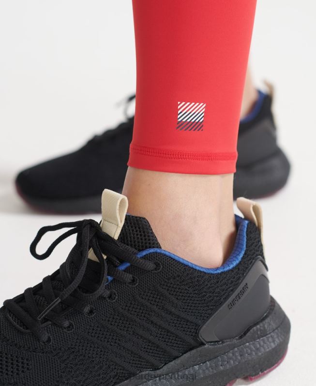 leggings elásticas da marca train mulheres vermelho roupas Superdry 2208H4085