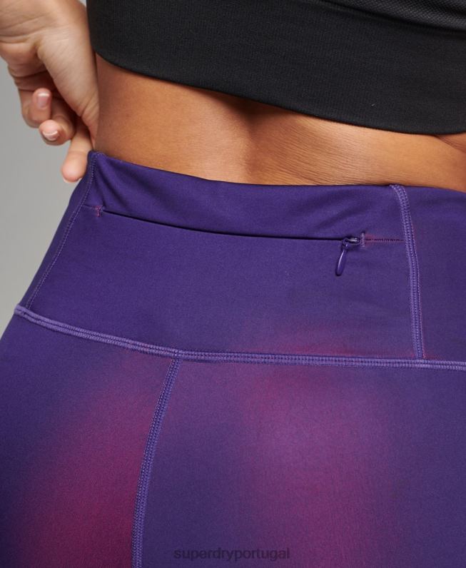 leggings essenciais para treino mulheres azul roupas Superdry 2208H4045
