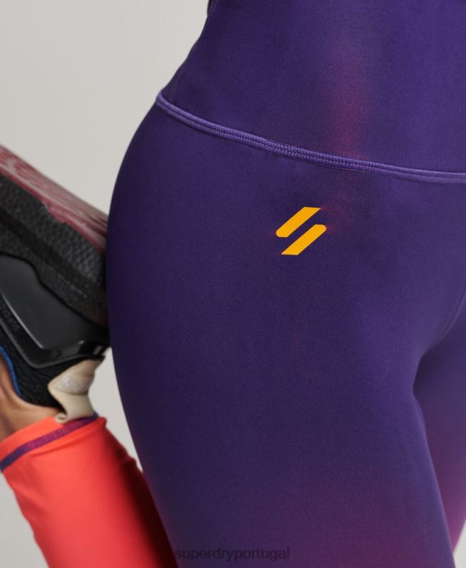 leggings essenciais para treino mulheres azul roupas Superdry 2208H4045