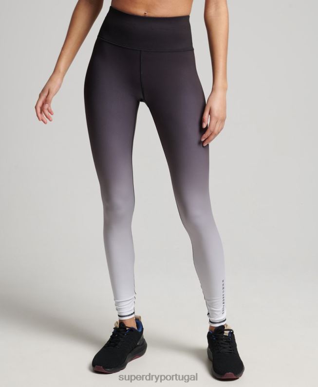 leggings essenciais para treino mulheres preto roupas Superdry 2208H6324