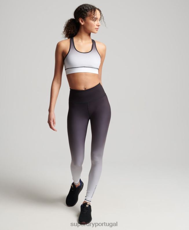 leggings essenciais para treino mulheres preto roupas Superdry 2208H6324