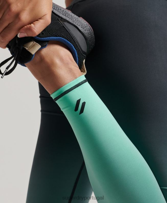 leggings essenciais para treino mulheres turquesa roupas Superdry 2208H4047
