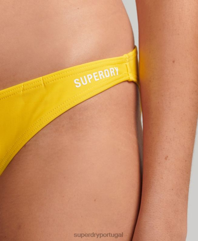 cuecas de biquíni essenciais mulheres amarelo roupas Superdry 2208H3229