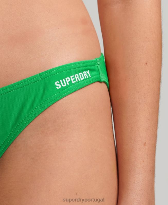 cuecas de biquíni essenciais mulheres verde roupas Superdry 2208H3228