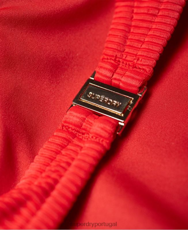 maiô copado texturizado alice mulheres vermelho roupas Superdry 2208H3262