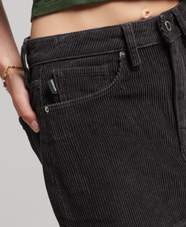 mini saia de cordão mulheres marrom roupas Superdry 2208H6507