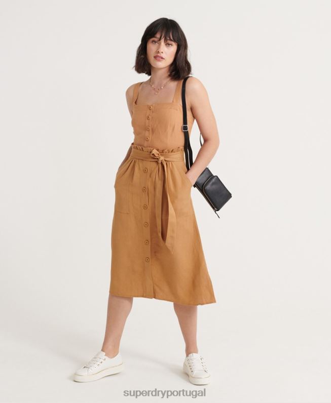 saia linho eden mulheres bronzeado roupas Superdry 2208H4167