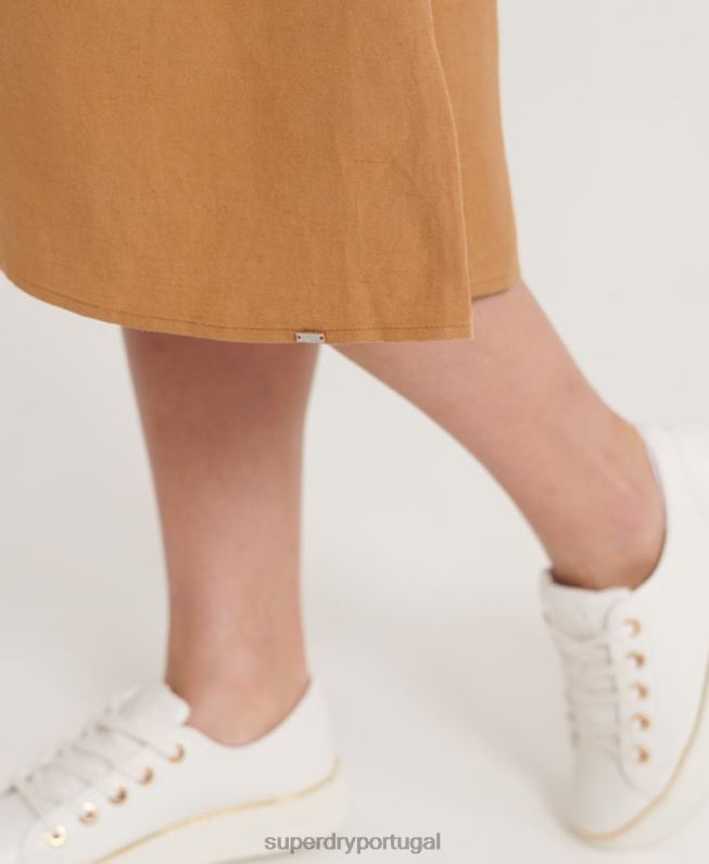 saia linho eden mulheres bronzeado roupas Superdry 2208H4167