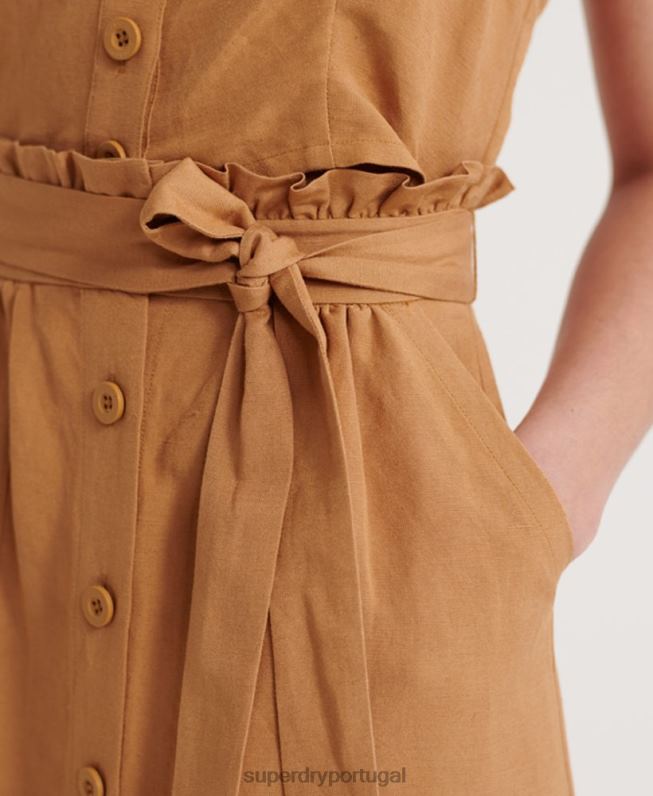 saia linho eden mulheres bronzeado roupas Superdry 2208H4167