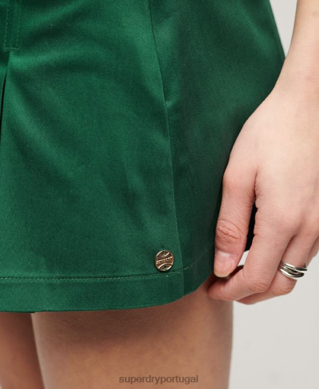 saia tênis mulheres verde roupas Superdry 2208H4138